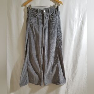 Anthropologie Pilcro Women's Size 25 Gray Corduroy Wide Leg Pants